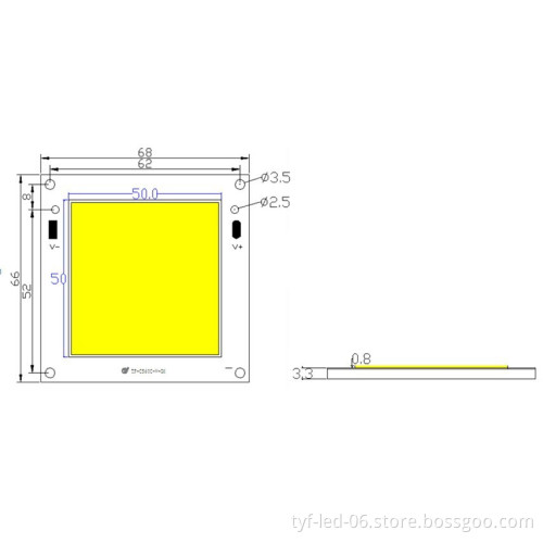 10W 20W 30W 50W 80W 100W 150W 200W square led module
